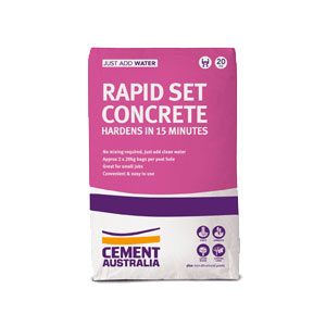 Cement Australia Rapid Set Concrete (20kg) - Rodgers Building and Landscaping Supplies