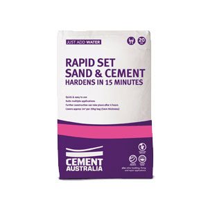 Cement Australia Rapid Set Sand and Cement Mix (20kg) - Rodgers Building and Landscaping Supplies
